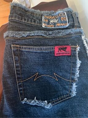 Vintage Parasuco Diamond Jeans Bootcut Distressed Frayed Trim made Hong Kong 🇭🇰